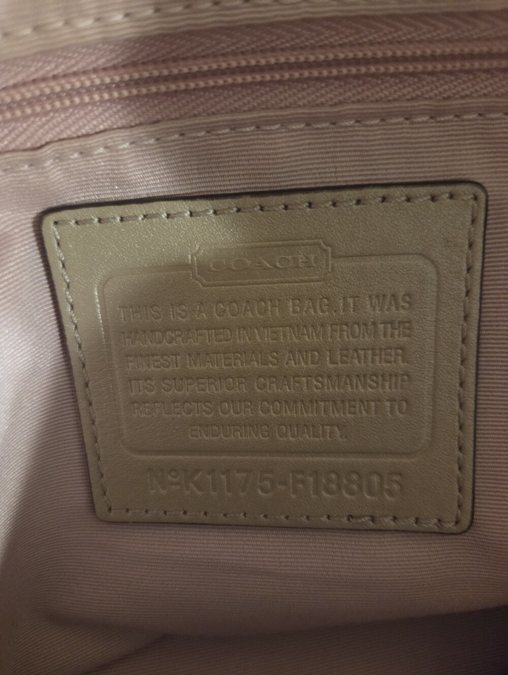 Coach F18805 Ashley Pink and Beige Signature Circle Print Shoulder Tote - Picture 9 of 12